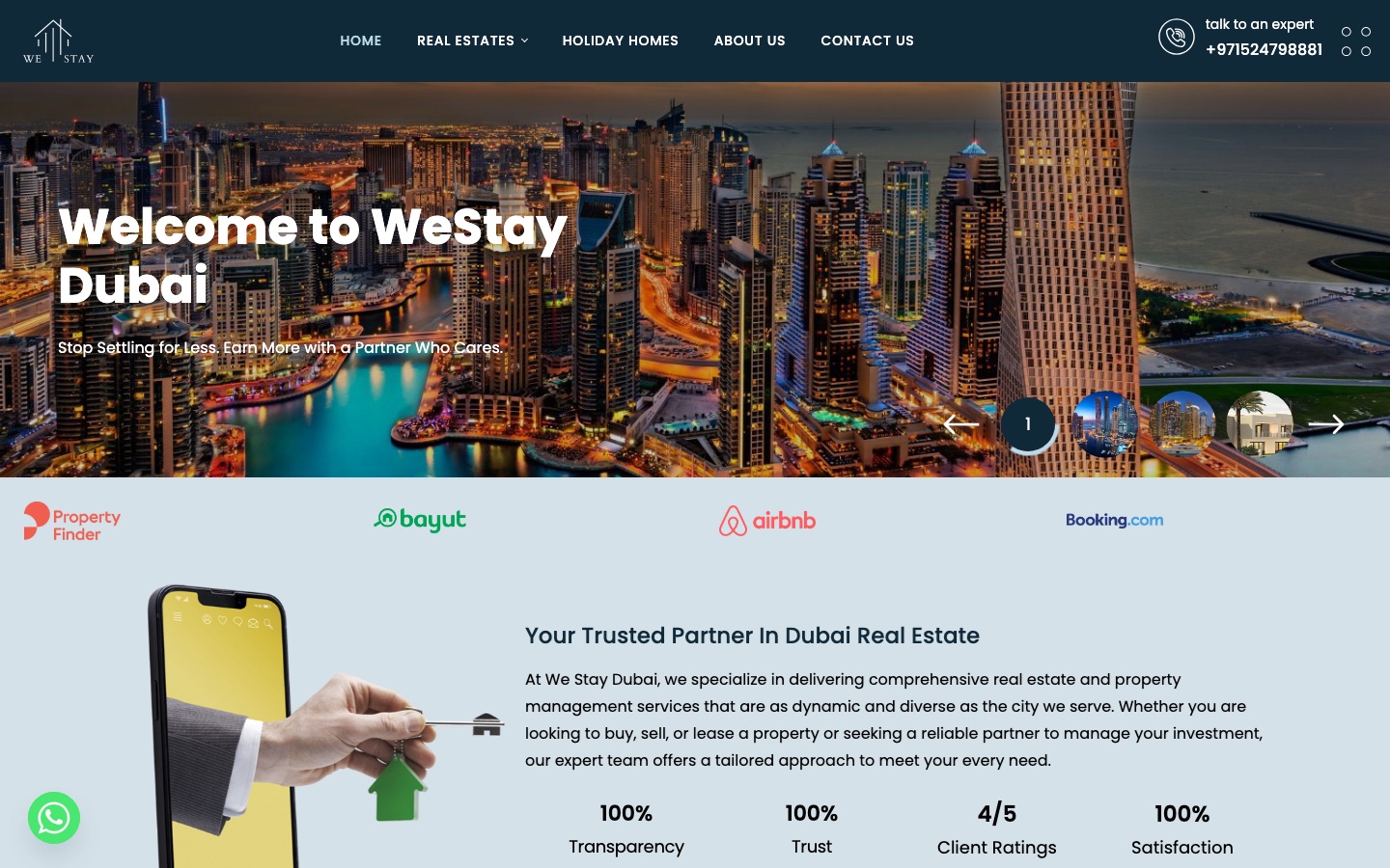 We Stay Dubai — real estate and holiday homes site